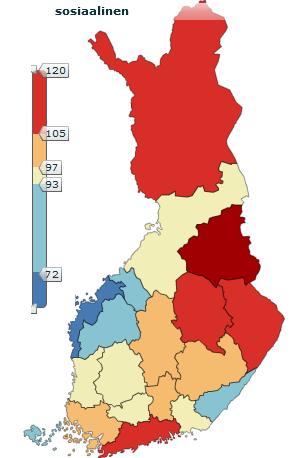 Huono-osaisuus ja osallisuus maakunnissa 2011-2015 Inhimillinen