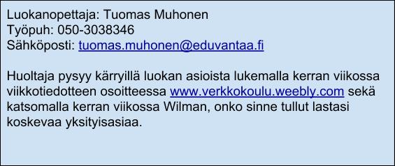Yhteystiedot Oikein hyvää