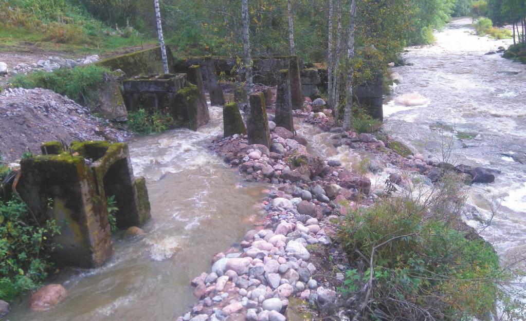 Kalataloudellinen kunnostaminen 12 nostuksella edesautettiin. Läheisen huoltoaseman reunamille tuotiin yhdistelmäkuormallinen seulottua kutusoraa.