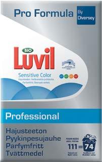 81545 12 90 Bio Luvil Professional Sensitive -pyykinpesujauhe Erityisesti tummien ja värillisten tekstiilien