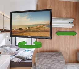 12V/230V-LIITÄNNÄT 180 astetta kääntyvä tv-varsiteline