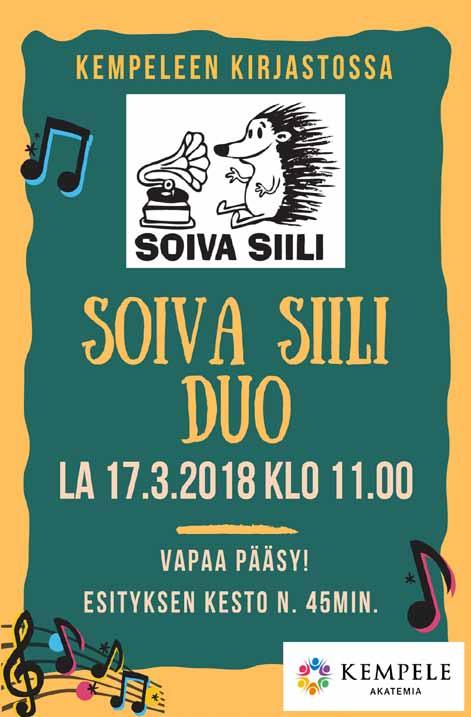 044 497 2308 Sähköposti: tietotori@kempele.fi Ma 11-16, omatoimiaika 17-20 Ti Suljettu Ke 11-16 To Suljettu Pe 11-15 Poikkeuksia aukioloon: Koulujen hiihtolomaviikolla 5.3.- 9.3.2018 Tietotorin kirjasto on suljettu.