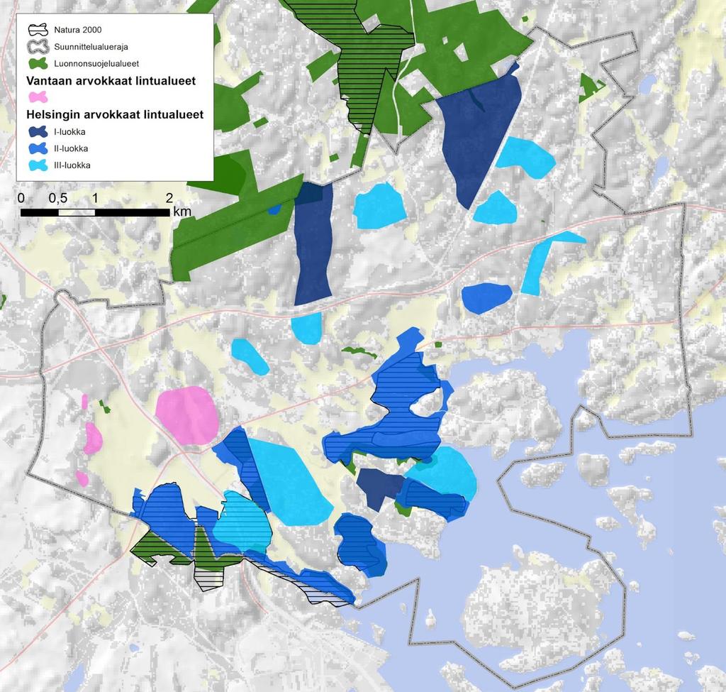 Östersundomin yhteinen yleiskaava 22 (59) 31.3.2017 Luontovaikutusten arviointi lehdon ja Östersundomin lintuvesien Natura-alueeseen.