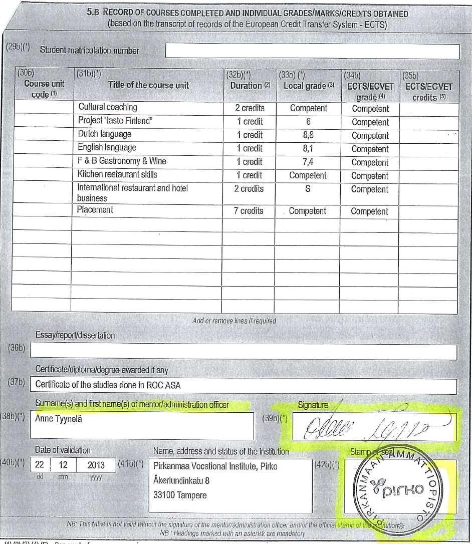 Liikkuvuustodistusta voi hyödyntää myös ECVET