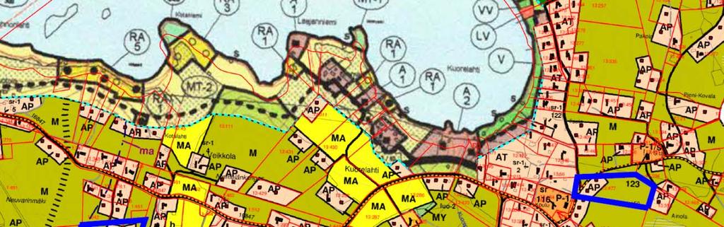 3.3. Yleiskaava Kaavamuutosalueilla on voimassa kaupunginvaltuuston 21.4.2015 hyväksymä Rahkola Linna kyläyleiskaava.