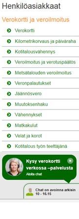 Vero.fi auttaa eteenpäin Löydät tietoa veroasioista eri elämäntilanteissa mm.