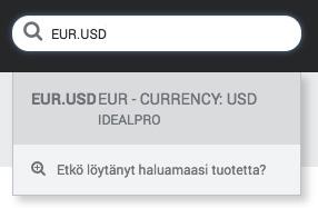 VALUUTANVAIHTO 15 Valuutanvaihto Mikäli aiot käydä kauppaa ulkomaisilla markkinoilla, niin sinun on tärkeää tietää, ettei LYNX tee valuutanvaihtoa puolestasi.