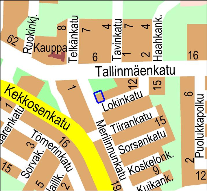 OSALLISTUMIS- JA ARVIOINTISUUNNITELMA (OAS) 1(8) TALLINMÄEN KAUPUNGINOSAN KORTTELIN 150 TONTIN 1 ASEMAKAAVAN MUUTOS LOKINKATU 2 1 SUUNNITTELUALUE Suunnittelualue sijaitsee Tallinmäen kaupunginosassa