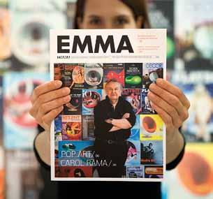 36 emma toimintakertomus 2015 Markkinointi, viestintä ja yritysyhteistyö 37 Markkinointi, viestintä ja yritysyhteistyö Kosketus näyttelyn julkaisu valittiin keväällä 2016 ratkeavan Vuoden huiput