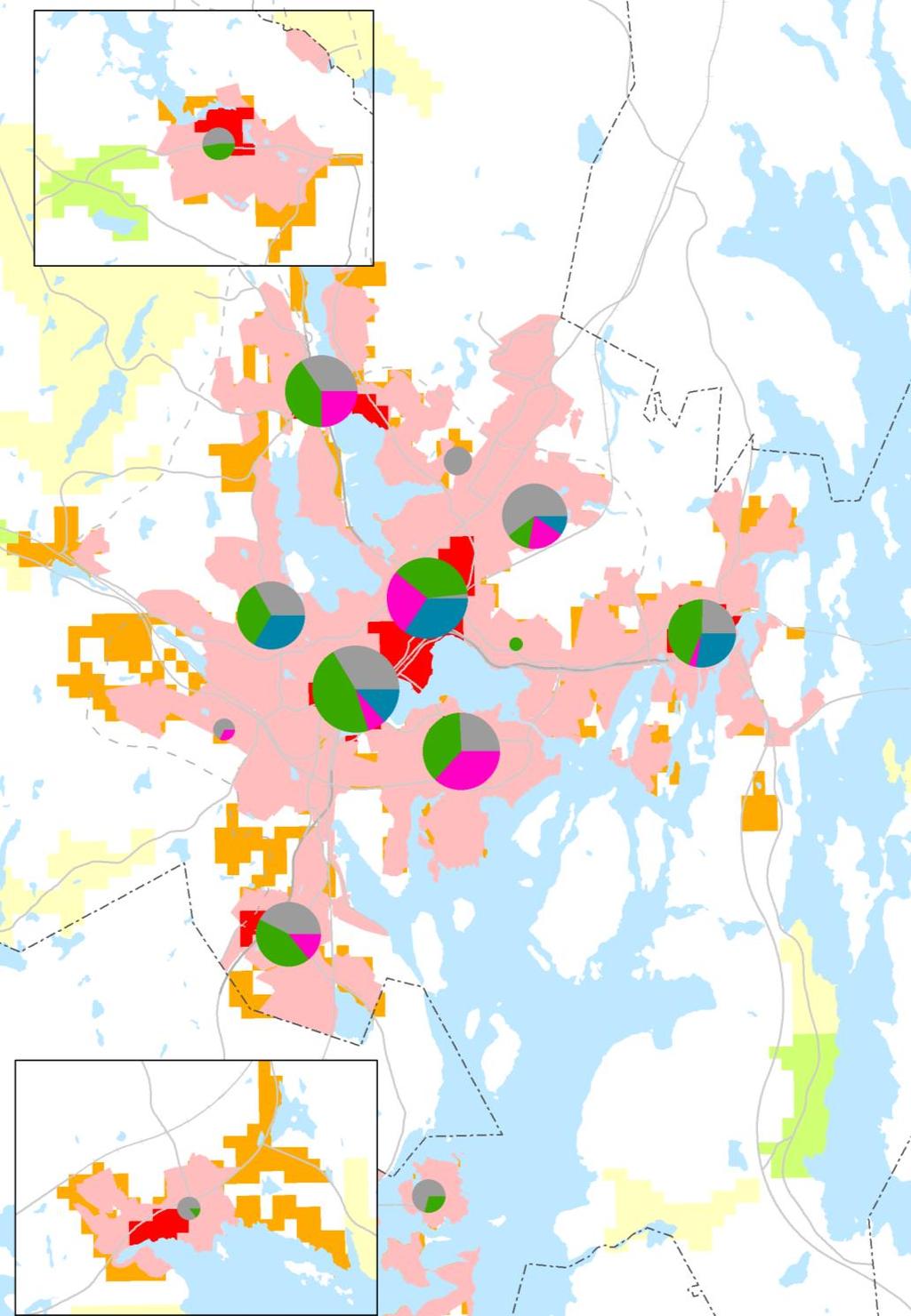 TIKKAKOSKI Uudet kerros- ja rivitaloalueet 2018-2028 PALOKKA Heti rakennettavissa olevia kerros- ja rivitalotontteja on eri puolilla Jyväskylää.