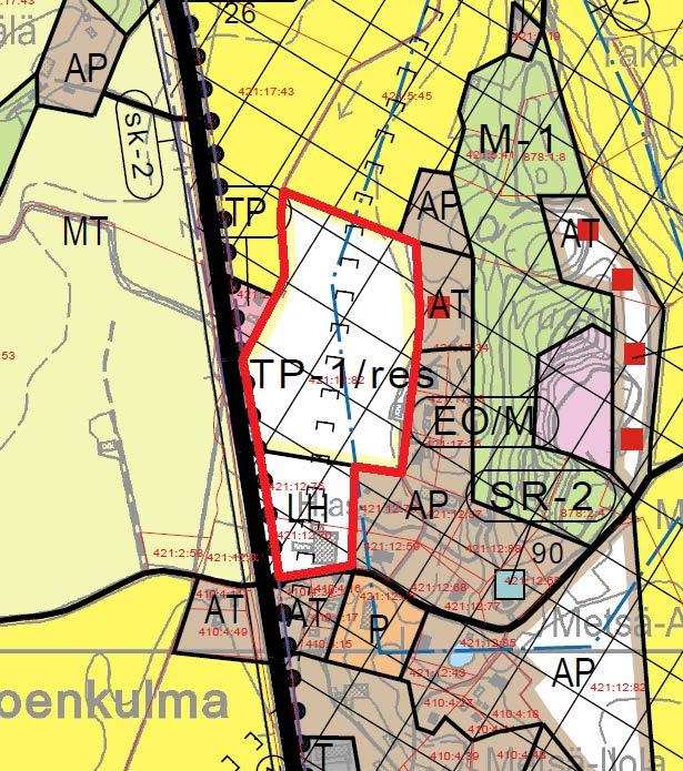 6 5.4.2 Yleiskaava: Alueelle on voimassa Vesivehmaan oikeusvaikutteinen osayleiskaava, joka on saanut lainvoiman 25.3.2015.