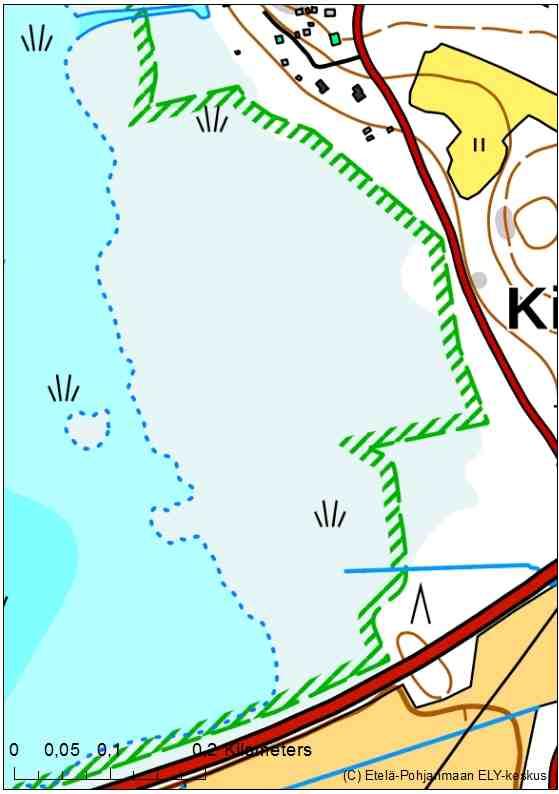 Aiemmin laidunnettuna ollut osa on korkeammalla ja