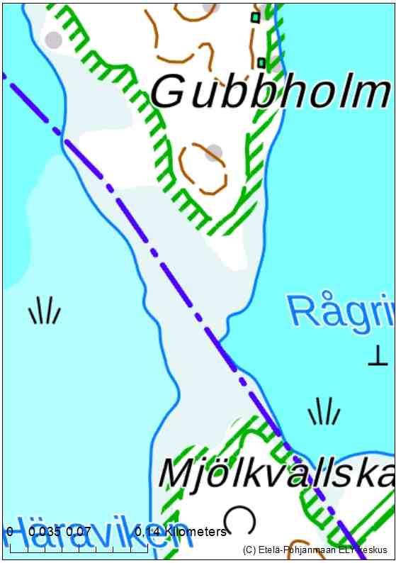 Kohde 12 (Gubbholmen eteläosa) Pinta-ala: 4,5 ha