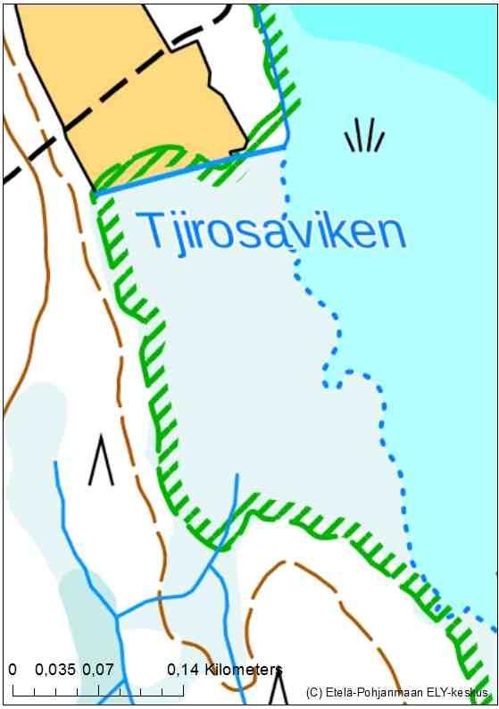 Kohde 2 (Tjirosaviken) Pinta-ala: 4,5 ha