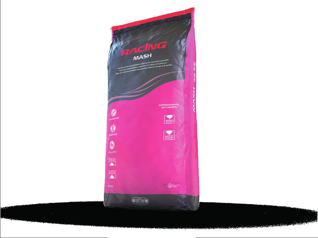 vastustuskykyä. 25 kg RACING RECOVERY Elektrolyyttitasapainon korjaamiseen runsaan hikoilun seurauksena.