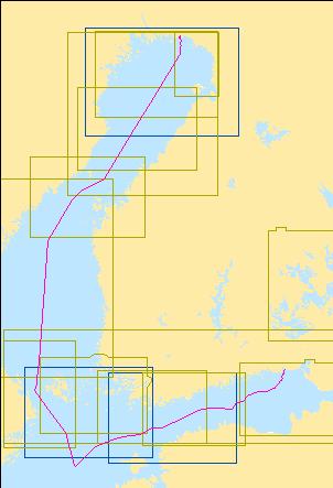 4 1.2.1.1 Painetut merikartat Yleiskartat Yleiskartat on tarkoitettu avomeripurjehdukseen ja reittisuunniteluun merellä ja Saimaan vesistössä.