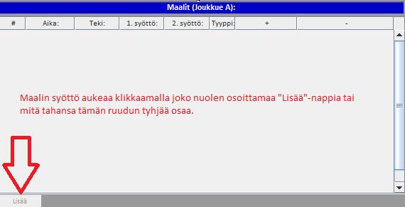 d. MAALIT. Syöttökentät aukeavat sekä kyseistä ruutua klikkaamalla että Lisää -napeista.