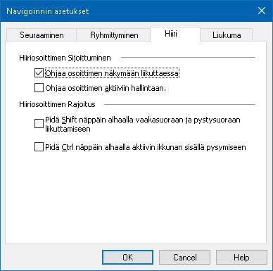Kappale 5 Suurennuslasin toiminnot 129 Hiiri Hiiren navigoinnin valinnat, osoittimen sijoittelu ja osoittimen rajoittimet, tekevät helpoksi sen tutkimisen ja siirtämisen ruudulla.