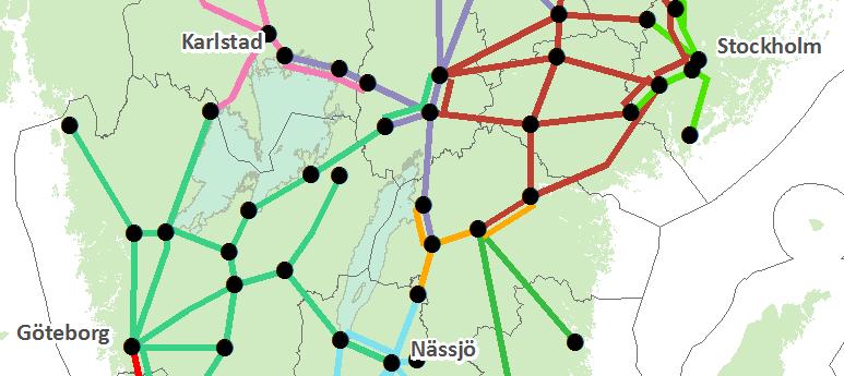 5.2 INTERCITY TRAFFIC STOCKHOLM - GÖTEBORG 5.2.1 Conditions Commercial attractiveness - Very high best in Sweden. Captive Market 1.5 m in Stockholm Area 0.