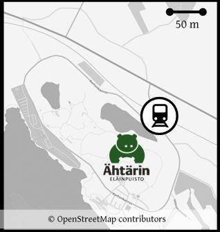 Ähtärin Eläinpuisto Ähtärin eläinpuisto sijaitsee noin 1,2 kilometrin kävelymatkan päässä Eläinpuisto Zoo rautatieasemasta (kuva 19).