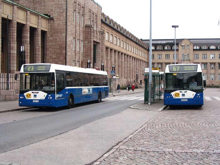 Helsingin kaupungin liikennelaitos 393 harmaine kattoineen, Scania-Vabis B7158 / Uusi