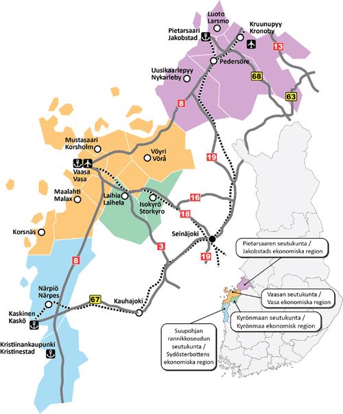 Jokilaaksot muodostavat Pohjanmaan aluerakenteen rungon. Kaupunki-, kunta- ja kyläkeskukset sijoittuvat jokisuistoihin ja jokivarsiin. Kehitysvyöhykkeet noudattavat jokilaaksoja.