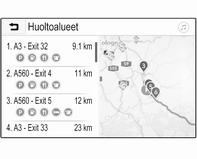 38 Navigointi Peruuta-näyttöpainike Aktiivisen kohdeopastuksen aikana näytön vasemmalla puolella näkyy Peruuta-näyttöpainike. Peruuta aktiivinen kohdeopastus valitsemalla Peruuta. Jatka m.