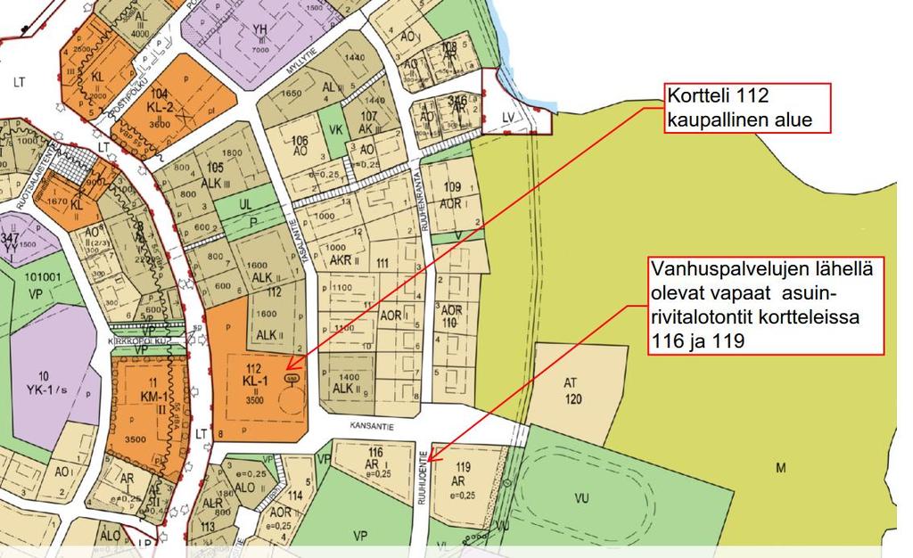 omaotitalotontteja 5 pl, rivitalotontteja 3 pl ja Sallatunturissa