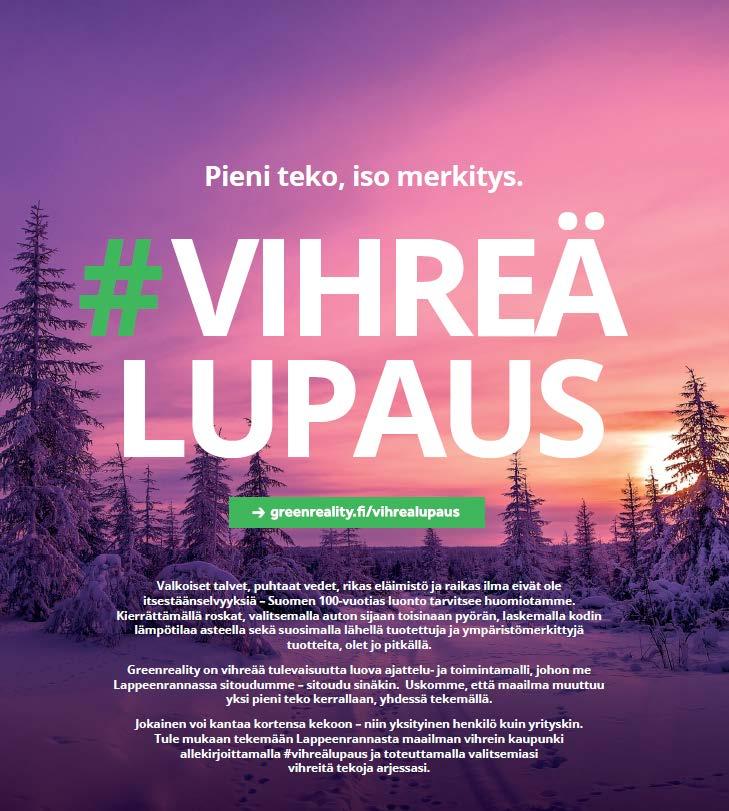 Greenreality viestintä Viestitään onnistumisista Toimintaa esitellään verkossa, mediassa ja kaupungissa 4 tapahtumaa ympäri vuoden