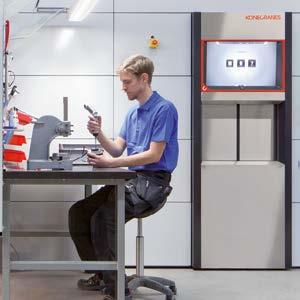 Optimaalinen tuotantolinja vie vähän tilaa ja sisäinen logistiikka toimii sujuvasti.