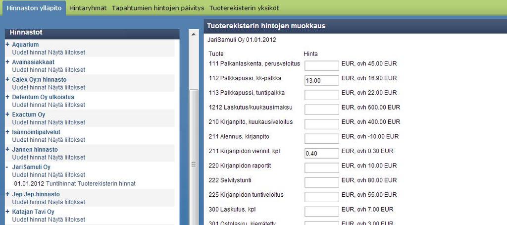 Palkkapussin hinta kattaa palkanlaskennan tunnit, mutta ei palkanlaskennan neuvontaa, jota annetaan asiakkaan esimiehille ja