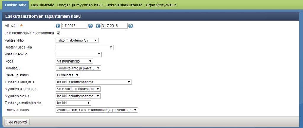 9 Laskutusprosessi 9.