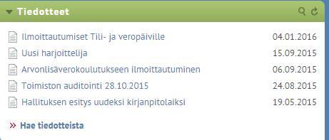 henkilö, joka saa tiedon koko yhtiön kaikista työmääräylityksistä. 14.4Tiedotus henkilöstölle ValueFramen etusivulla voidaan esittää tiedotteita henkilöstölle.