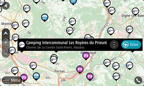 Valitse KP-luettelot, jotka haluat poistaa kartalta. 4. Valitse Älä näytä. 5. Palaa karttanäkymään. 6. Sammuta TomTom GO Camper kokonaan ja laita se sitten takaisin päälle.
