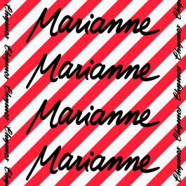 Marianne-karkin kuori on kova, ja se maistuu piparmintulta. Kuoren sisällä on suklaasydän. Marianne-karkkia valmisti ensin Chymos.