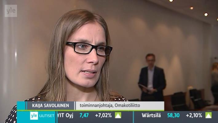 12 "Suurimmat pelkokertoimet ovat kiinteistöverotuksen kehittämisessä ja ylipäätään siinä, että asumisen ja elämisen kustannukset ovat niin eriytyneet eri paikkakunnilla", kommentoi Omakotiliiton