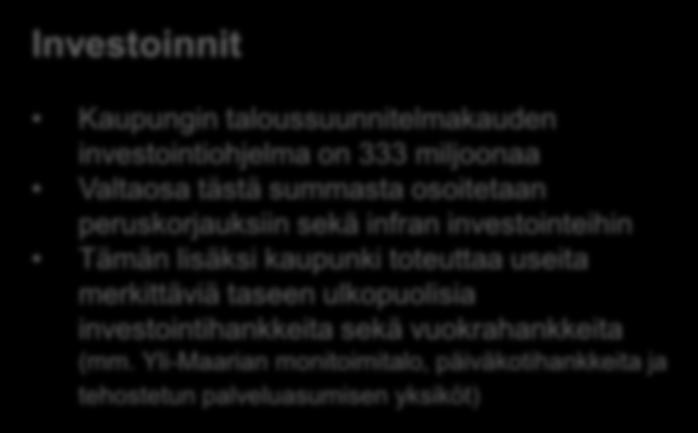 2019 Vuosikate Verotulojen perusteena oleva veropohja on kehittynyt positiivisesti Valtion toimenpiteiden vaikutukset ovat kuntasektorille edelleen negatiiviset Poikkeuksellisen heikko vuosikate