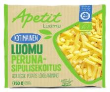 100 % SUOMALAISTA Apetit on tuonut markkinoille 100-prosenttisesti suomalaisista siemenistä puristetun Apetit-rypsiöljyn.