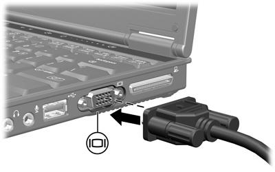 Ulkoisen näytön portin käyttäminen Ulkoisen näytön portin avulla tietokoneeseen voi liittää ulkoisen näyttölaitteen, kuten ulkoisen näytön tai projektorin.