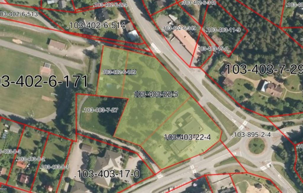 7 (10) 4.5 Rakennusjärjestys 4.6 Lähtötiedot ja selvitykset Kuva. Ote ilmakuvasta, jossa kaava-alueen alustava rajaus, kiinteistörajat ja kiinteistötunnukset. ( MML 20