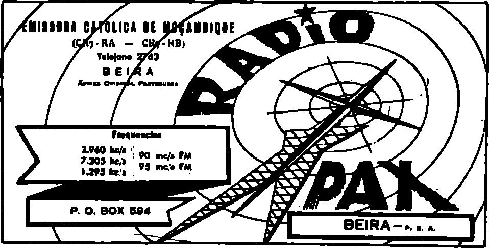 Kap Verden saaret: Rádio Clube Mindelo, Rádio Barlovento ja Rádio Clube do Cabo Verde. Liberia: ELBC, Liberian Broadcasting Corporation. Mosambik: Radio Pax Beirassa.