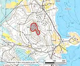 Y=521070 Asu/rakenne: Suuntautumaton Korkeus: Z alin 185 m, Z ylin 215 m Maanomistus: Yksityinen Mitat/pinta-ala: 340 m x 100 m/n.