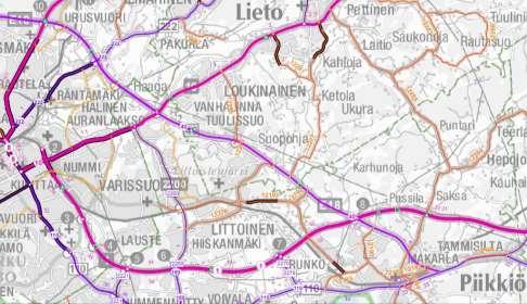 E18 Turun kehätien parantaminen välillä Kausela Kirismäki, 6 Kuva 2. E18 Turun kehätien osuuden Kausela Kirismäki sijainti tieverkolla. Kuva 3.