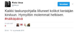 Voit myös etsiä somekanavan hakukentästä hashtagia #Nälkäpäivä tai #Hungerdagen, ja tykätä sekä jakaa muiden hyviä julkaisuja