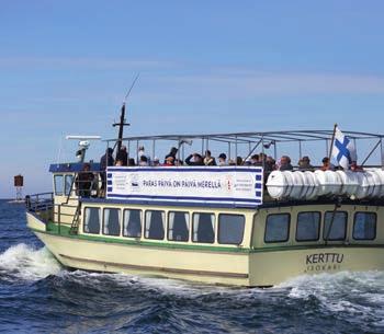 MERI JA MUU LUONTO NAUTI AALLOISTA JA AURINGOSTA Risteilylle M/S Kertulla M/S Kerttu risteilee Uudessakaupungissa koko avovesikauden ajan.