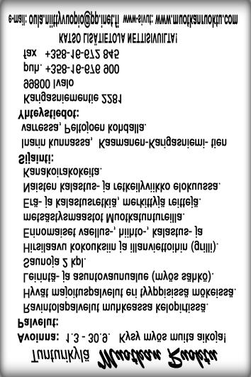TOISTUVIA TAPAHTUMIA TOISTUVIA TAPAHTUMIA LENTOPALLOA pelataan Tolarin koululla keskiviikkoisin klo 19.30-21.00 harrastetaan Stadionin itäsalissa, keskiviikkoisin klo 19.00-21.00, alkaen 3.9.2003.