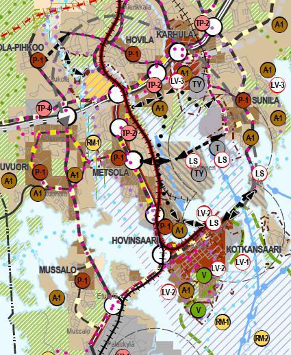 3. TAAJAMIEN KEHITTÄMINEN JOUKKOLIIKENNEKÄYTÄVÄT Strategisuus näyttäytyy yleiskaavassa myös