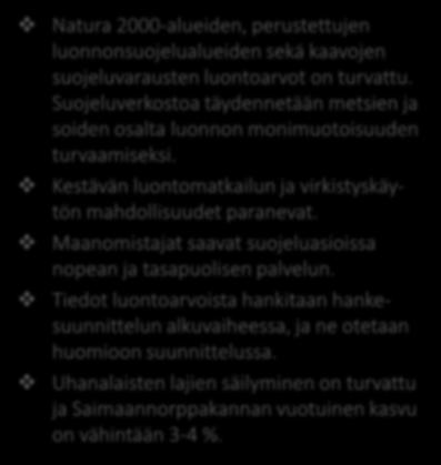Palvelut, suoritteet ja hankkeet 2018 Toteutamme norpansuojelun strategiaa ja toimenpidesuunnitelmaa. Arvioimme Natura-alueiden tilan kiireellisyysjärjestyksessä (NATA).