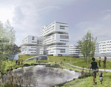 suurin sairaala Skejby, Århus, Tanska Scania,