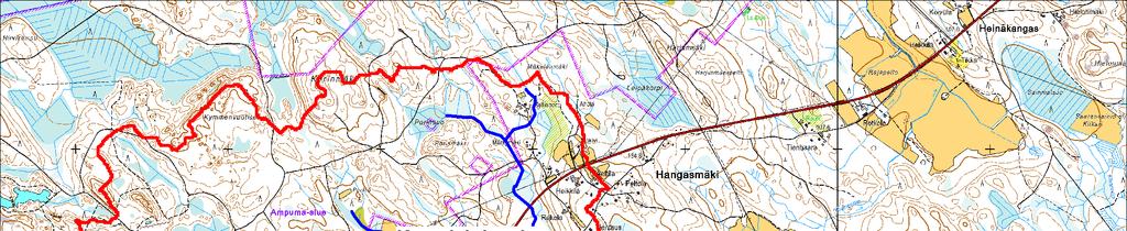 4 Kuva 2.1. Kankaistenjärven valuma-alue (punainen rajaus). Kuvaan on korostettu sinisellä suurimmat järveen laskevat ojat. Perus- ja yleiskarttarasteri Maanmittauslaitos 6/2012. 3.